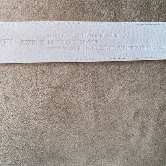 White House Black Market Beaded Studded Rhinestone snap button elastic belt sz S - Picture 12 of 16